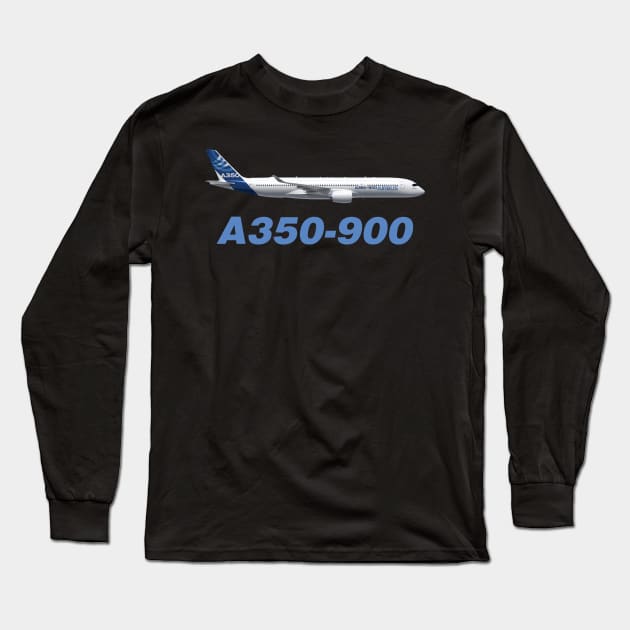 Airbus A350-900 Long Sleeve T-Shirt by Avion